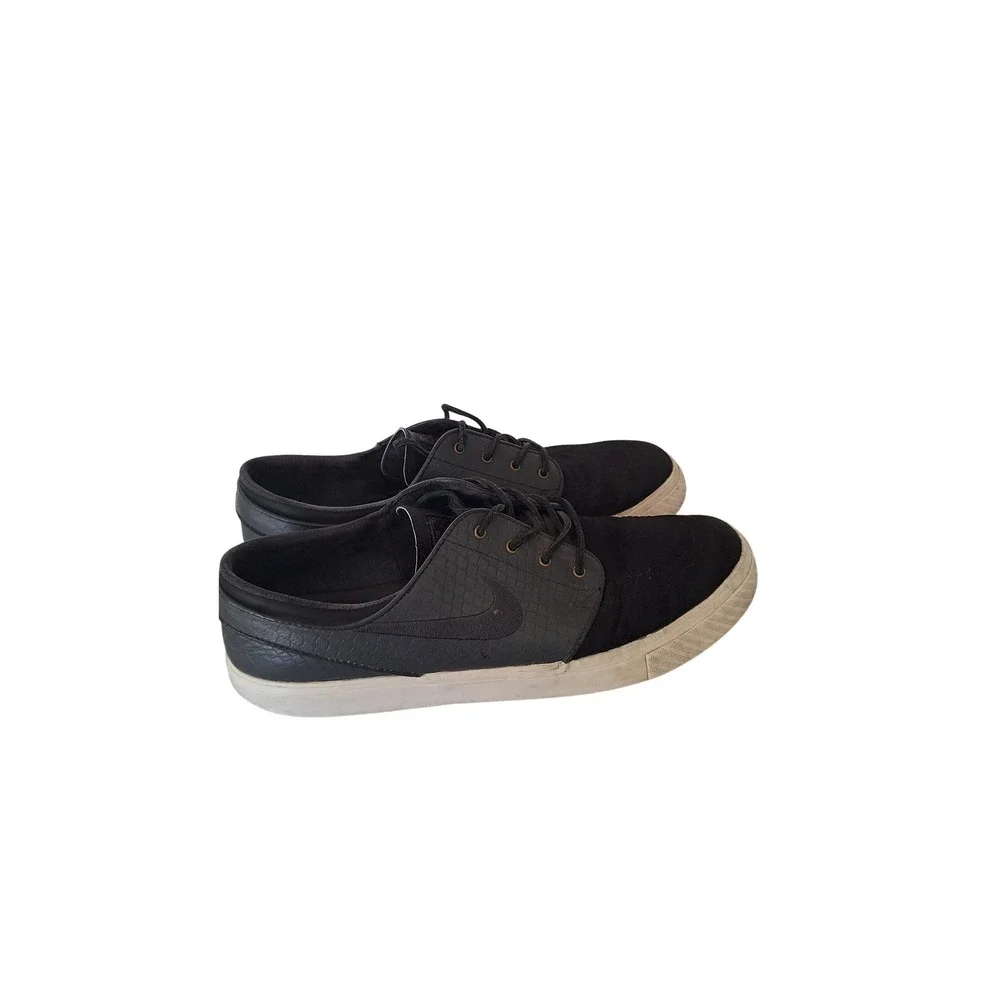 Nike Zoom Stefan Men Janoski Slip-On Leather Skate‎ Shoe Black White Size 11